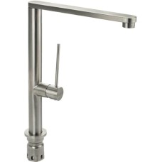 МАГНУС - Смеситель для кухни, высокий, Г - образный поворотный излив, из нержавеющей стали марки 304, цвет САТИН. 9403