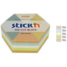STICK`N Блок самоклеящийся бумажный 21828 61x70мм 250лист. пастель+крафт ассорти 