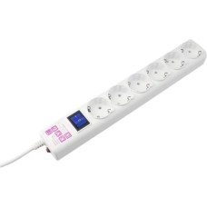 POWERCUBE Сетевой фильтр SPG6-16-1,9M, 1.9м, белый