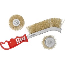 MATRIX Набор щеток для дрели, 3 шт, 1 плоская, 65 мм, 50 мм 