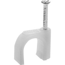 STAYER 14 мм, 50 шт, скоба-держатель для круглого кабеля с оцинкованным гвоздем (4510-14)