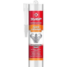 ЗУБР 300 мл, белый, суперсильный монтажный клей (41333)
