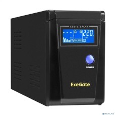 Exegate EX295980RUS ИБП (инвертор, синус, для котла) ExeGate SineTower SN-600.LCD.AVR.2SH <600VA/360W, чистая синусоида, LCD дисплей, AVR, 2*Schuko, линейно-интерактивный, Black>