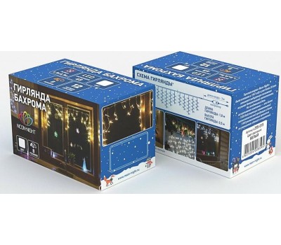Электрогирлянды NEON-NIGHT (255-015) Гирлянда Айсикл бахрома 1, 8х0,5м белый