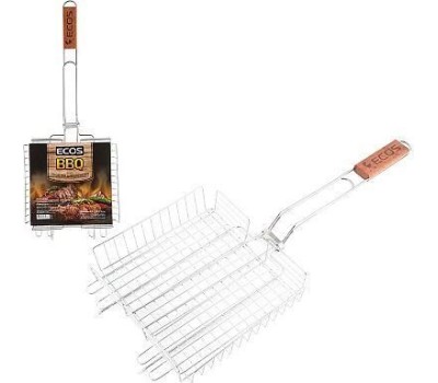 Решетка для барбекю ECOS Решетка для барбекю -22001D (глубокая, со стопами , хром, размер: 22x22x5см ) 999630