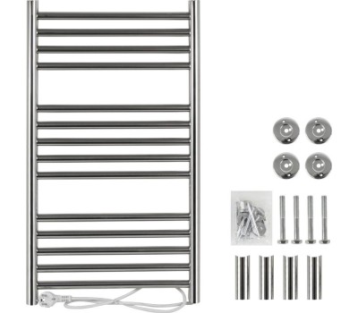 Полотенцесушитель электрический BRIMIX BK109F ЭКСКЛЮЗИВ-ПРЯМОЙ 735х410х53мм на 14 перекладин с сухим ТЭНом, 100W, T-50*C, из нерж.стали