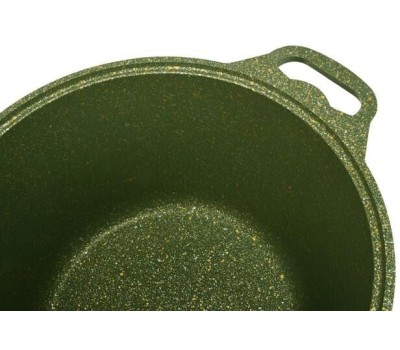 Кастрюля KUKMARA к61tsml а/пр литая 6,0л стекл/кр Trendy style malachite