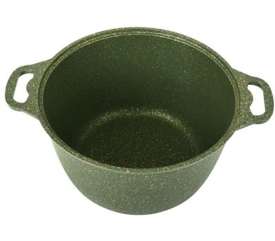 Кастрюля KUKMARA к61tsml а/пр литая 6,0л стекл/кр Trendy style malachite