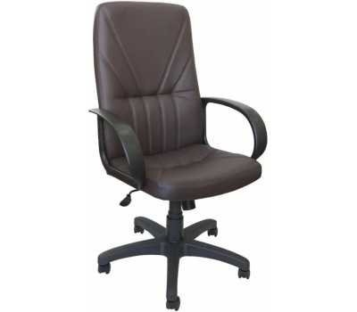 Кресло компьютерное ЯРКРЕСЛА Кр37 ТГ ХРОМ ЭКО3 (экокожа шоколад)