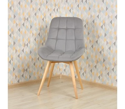 Стул обеденный POLINI Home Verona SD, светло-серый - натуральный (2 кор.)