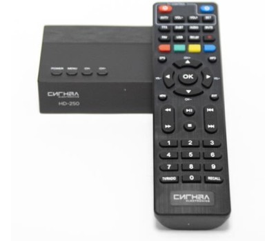 Ресивер эфирный цифровой DVB-T2/C HD HD-250 пластик, дисплей, DOLBY DIGITAL,WIFI-антенна, Сигнал