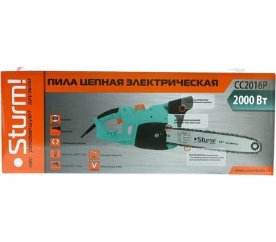 Пила электрическа STURM CC2016P Пила электрическая цепная поперечный двигатель, 2.0кВт, шина 16