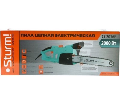 Пила электрическа STURM CC2016P Пила электрическая цепная поперечный двигатель, 2.0кВт, шина 16