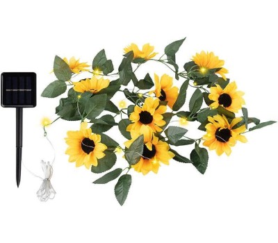 PARK Гирлянда садовая на солнечной батарее Подсолнухи 25 лампочек (107203)