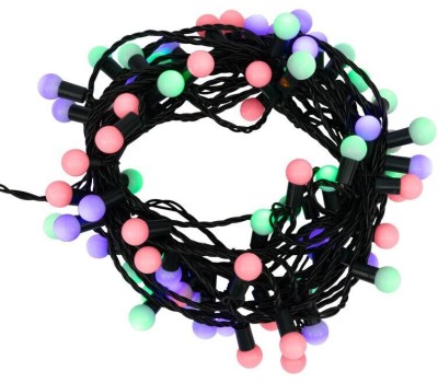 Гирлянда NEON-NIGHT (303-509-6) Мультишарики 17,5мм, 10 м, 80 LED МУЛЬТИ, темно-зеленый ПВХ, IP65, динамика, не соединяется