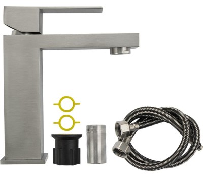 Смеситель для раковины MAGNUS 9155 Смеситель для раковины, квадратный корпус, из нержавеющей стали марки 304, цвет САТИН.