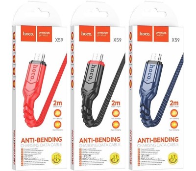 Кабель HOCO (6931474794093) X59m USB 2.4A microUSB 2м красный