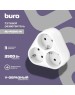 BURO Сетевой разветвитель BU-PS3VG-W, белый