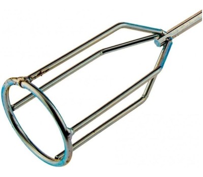 Миксер строительный DENZEL Миксер для гипсовых смесей, 80 х 530 мм, оцинкованный, шестигранный хвостовик 8 мм 848417