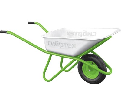 СИБРТЕХ Тачка садово-строительная, грузоподъемность 170 кг, объем 110 л 689638