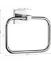 Аксессуары для ванной комнаты GFMARK 84147 Держатель для полотенца кольцо, прямоугольный, на квадратном основании, цвет ХРОМ