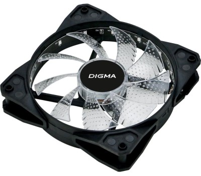 DIGMA Вентилятор DFAN-FRGB2 120мм, 3-pin, от БП:4-pin (Molex), 1200об/мин, 23 дБ, RGB, черный, Ret