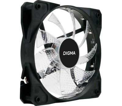 DIGMA Вентилятор DFAN-FRGB2 120мм, 3-pin, от БП:4-pin (Molex), 1200об/мин, 23 дБ, RGB, черный, Ret
