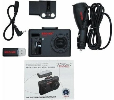 Радар-детектор со встроенным видеорегистратором SHO-ME Видеорегистратор с радар-детектором Combo Raptor WiFi, черный