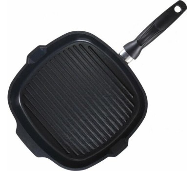 Сковорода KUKMARA Сковорода-гриль а/пр литая 28х28см съемн/руч Темный мрамор ТМ