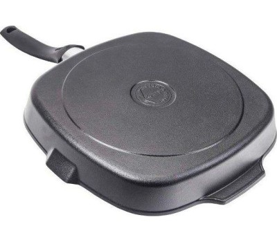 Сковорода KUKMARA Сковорода-гриль а/пр литая 28х28см съемн/руч Темный мрамор ТМ