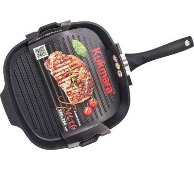 Сковорода KUKMARA Сковорода-гриль а/пр литая 28х28см съемн/руч Темный мрамор ТМ