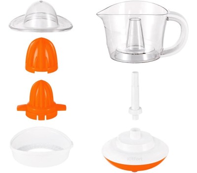 KITFORT Соковыжималка КТ-1148-2, цитрусовая, белый и оранжевый
