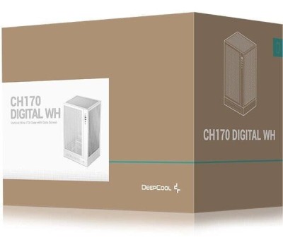 Корпус для ПК DEEPCOOL Корпус miniITX CH170 Digital, Mini-Tower, без БП, белый [r-ch170-whnpi0d-g-1]