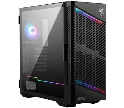 Корпус для ПК MSI Корпус MPG VELOX 100P AIRFLOW 2xUSB 3.0, 1xType C, 1x120mm ARGB Fan, 3x120mm Black Fan, ARGB Control Board, Tempered Glass Window, Plastic Mesh, Brown box (829292)