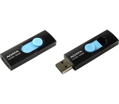 USB накопитель ADATA USB накопитель 64GB USB2.0 AUV220-64G-RBKBL Black/blue