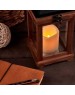 NEON-NIGHT Фонарь декоративный со свечкой, корпус из дерева, коричневый, 15х15х38cм, теплый белый