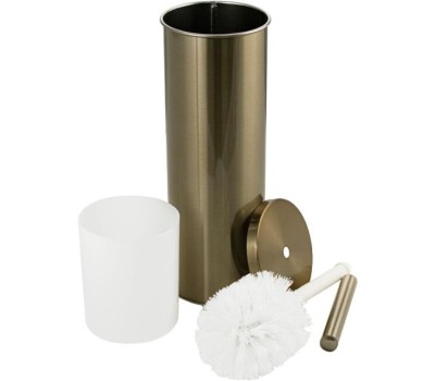 САНАКС - Ёрш для унитаза, напольный, под БРОНЗУ, круглый, из нержавеющей стали 307-B