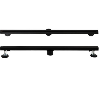 САНАКС - Трап 800х32 мм, нержавеющая сталь, линейный, вертикальный, щелевой, с сухим затвором, цвет ЧЕРНЫЙ 40058