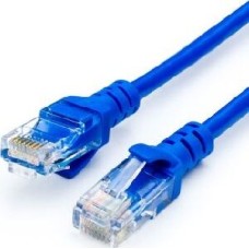 патч-корд ATCOM (АТ9161) UTP, RJ45, Cat.5e - 2 м синий (10)