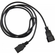 Кабель BURO IEC C13 (прямой) - IEC C14 (прямой), 1.8м, черный (AN23-1008)