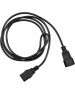 Кабель BURO IEC C13 (прямой) - IEC C14 (прямой), 1.8м, черный (AN23-1008)