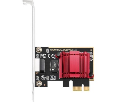 Адаптер PCI-E CUDY PE25 красный
