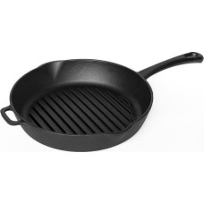 РОССИЯ 0426 Сковорода-гриль чугунная, 26 см, с литой ручкой