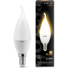 GAUSS Упаковка ламп LED E14, свеча, 6.5Вт, 10 шт. [104101107]