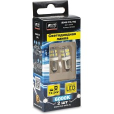 Лампа автомобильная AVS B040 Т8/белый/ (BA9S) 30SMD 3014 9-30V, блистер 2 шт