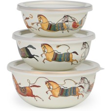 Набор мисок LEFARD НАБОР МИСОК ЭМАЛИРОВАН. С ПЛАСТИК.КРЫШКАМИ, СЕРИЯ PASSAGE, 6ПР. 14/16/18СМ, 0,6/0,9/1,3Л 950-655
