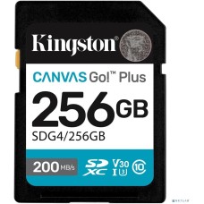 Карта памяти KINGSTON SecureDigital 256GB SDG4/256GB Canvas Go Plus V30 w/o adapter