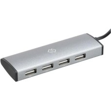 DIGMA Разветвитель USB-C HUB-4U2.0-UC-DS 4порт. серебристый