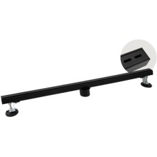 САНАКС - Трап 800х32 мм, нержавеющая сталь, линейный, вертикальный, щелевой с сухим затвором, двухсторонняя решетка , цвет ЧЕРНЫЙ. 40060