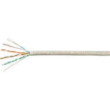 CABEUS Кабель информационный UTP-4P-CAT.5E-PATCH-LSZH-GY кат.5E U/UTP 4 пары 24AWG LSZH внутренний 305м серый